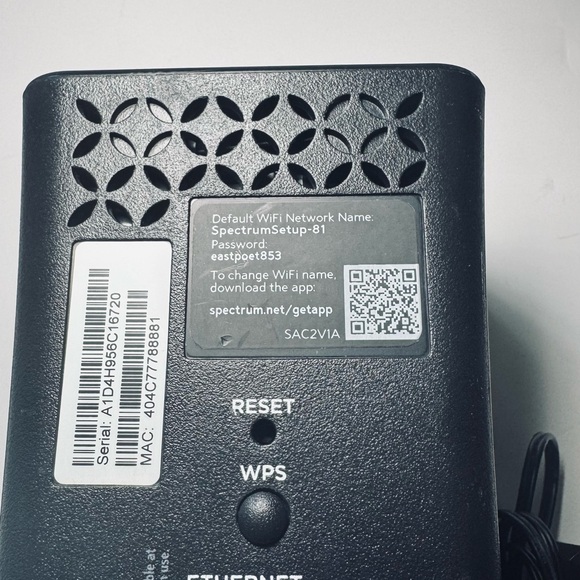 Spectrum SAC2V1A WiFi Router Wireless Internet Router With Power Adapter - Picture 5 of 7